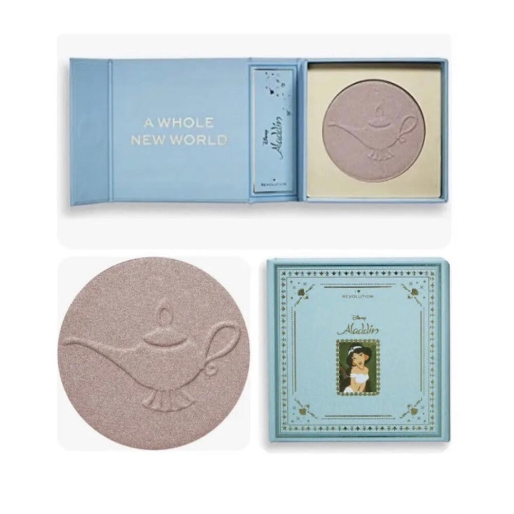Disney Aladdin Jasmine Makeup Revolution highlighter new sealed in‎ box 0.24oz